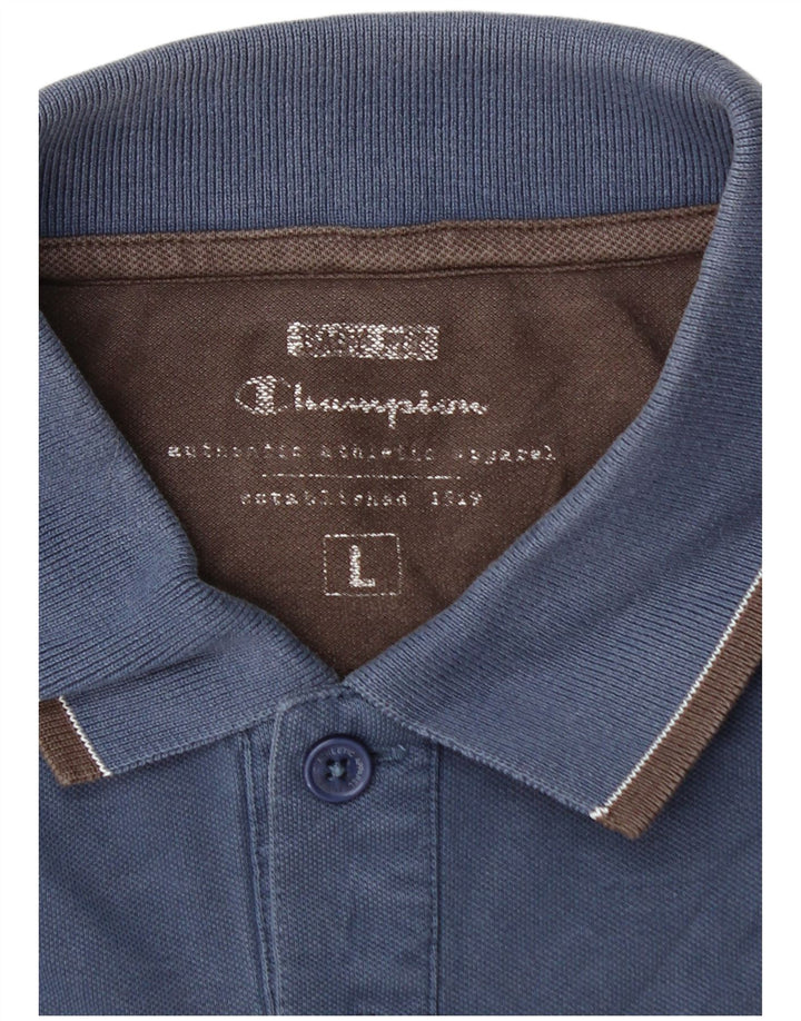 Champion Herre Polo Shirt Large Navy Blue