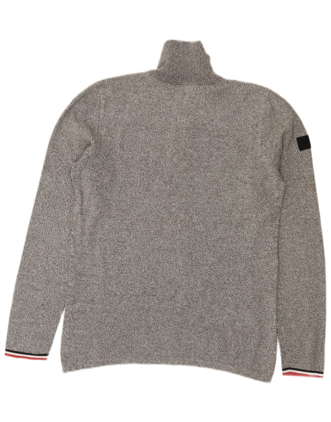 Jack & Jones Herre trøje med lynlåshals lille grå flækket