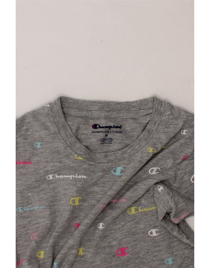CHAMPION Girls Graphic T-Shirt Top 9-10 Years Medium Grey Vintage Champion and Second-Hand Champion from Messina Hembry 