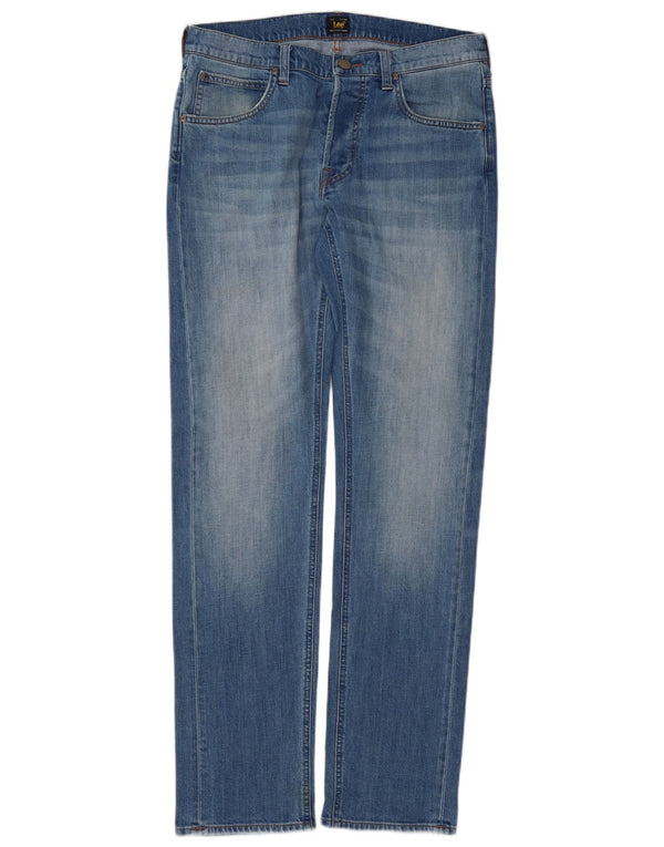 Lee Mens Daren Straight Jeans W32 L34 Blå Bomuld