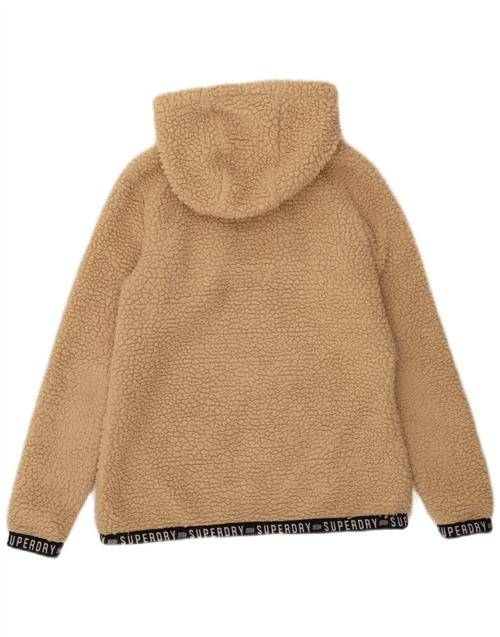 Superdry Womens Oversized grafisk fleecetrøje UK 8 Small Beige