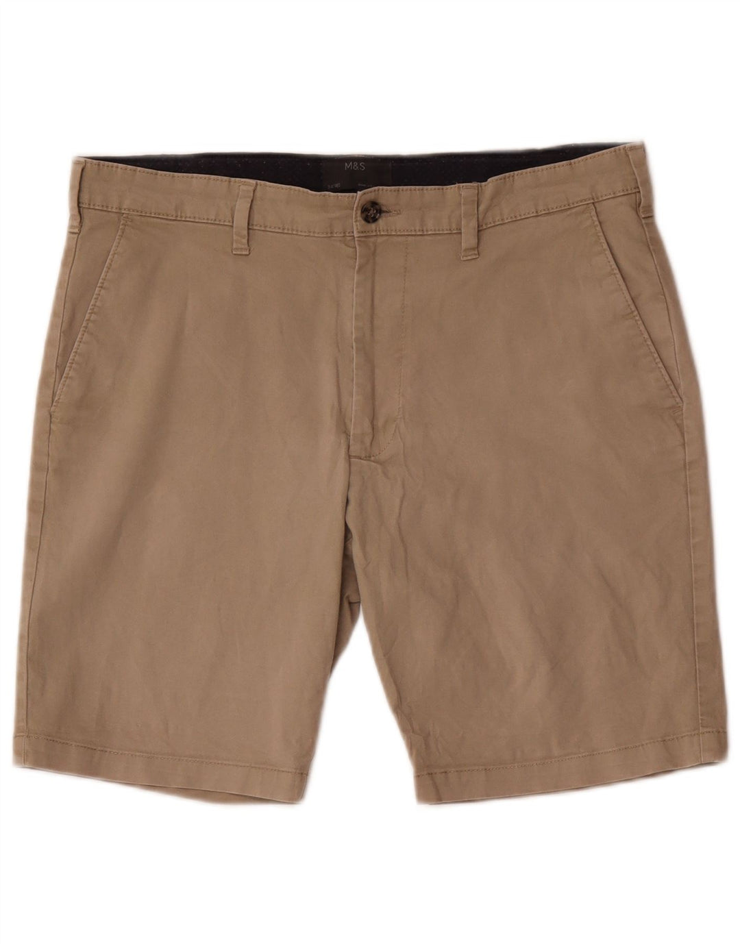 Marks & Spencer Chino Shorts til mænd W34 Stor brun bomuld