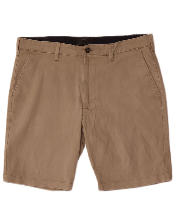 Marks & Spencer Chino Shorts til mænd W34 Stor brun bomuld