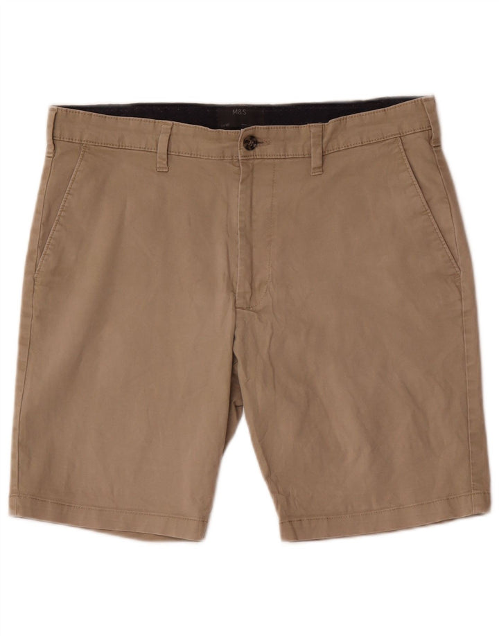 Marks & Spencer Chino Shorts til mænd W34 Stor brun bomuld