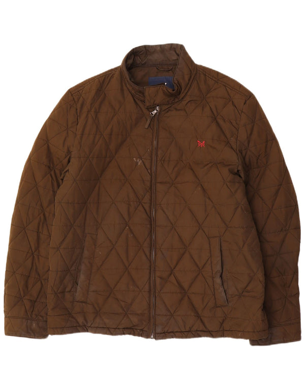Crew Clothing Herre quiltet jakke UK 42 XL Khaki Polyester