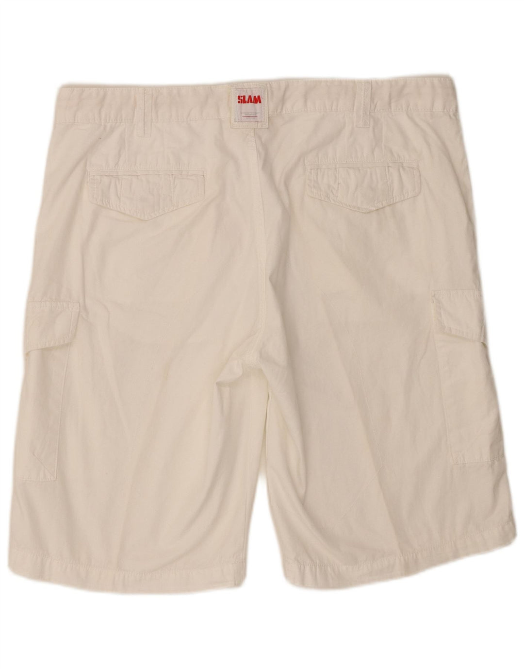 Slam Herre Cargo Shorts W38 XL Hvid Bomuld