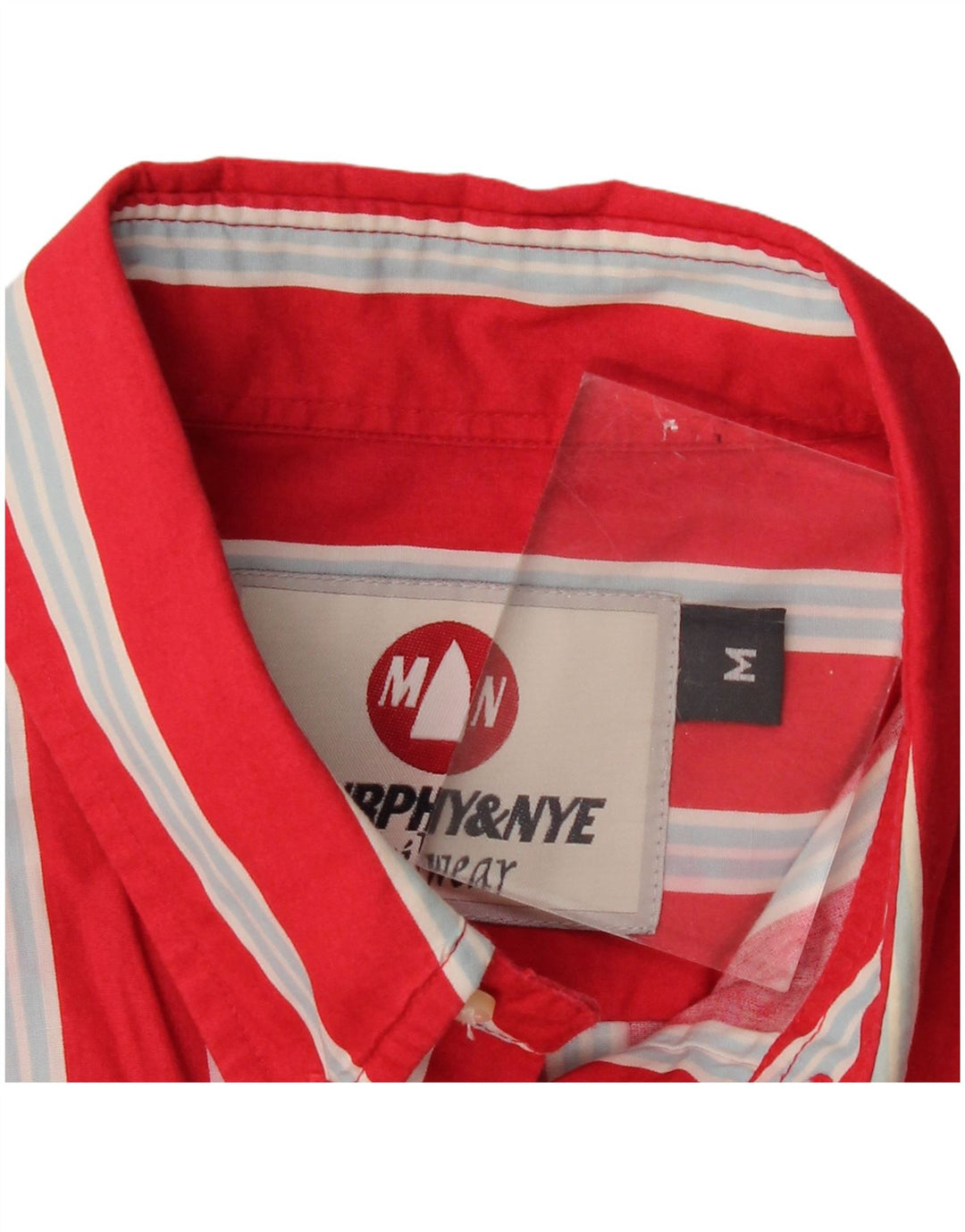 MURPHY & NYE Kortærmet Herreskjorte Medium Rødstribet