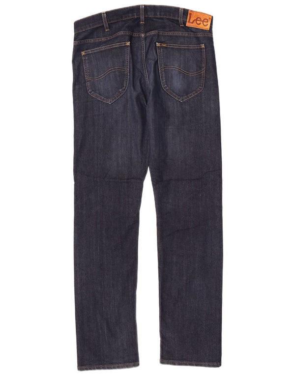 Lee Mens Daren Straight Jeans W36 L34 Marineblå Bomuld