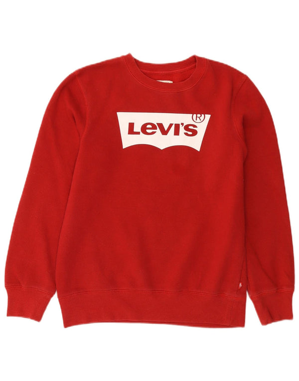 Levi's Boys Grafisk Sweatshirt Jumper 15-16 år Bourgogne bomuld
