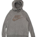 NIKE Womens Graphic Hoodie Jumper UK 14 Medium Grey Cotton Vintage Nike and Second-Hand Nike from Messina Hembry 