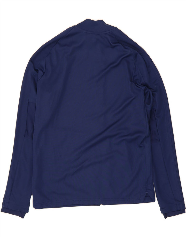 ADIDAS Boys Tracksuit Top Jacket 13-14 Years Navy Blue Polyester Vintage Adidas and Second-Hand Adidas from Messina Hembry 