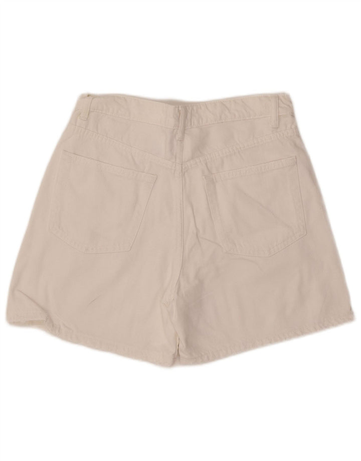 Zara denimshorts til kvinder EU 40 Medium W30 Hvid