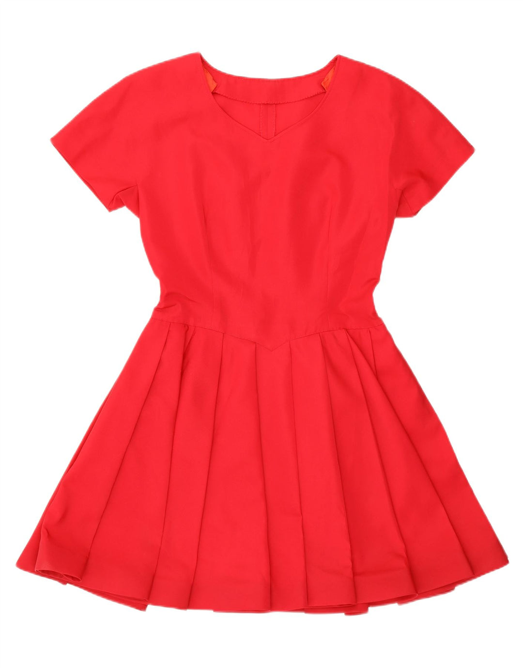 VINTAGE Womens A-Line Dress UK 12 Medium Red Vintage Vintage and Second-Hand Vintage from Messina Hembry 