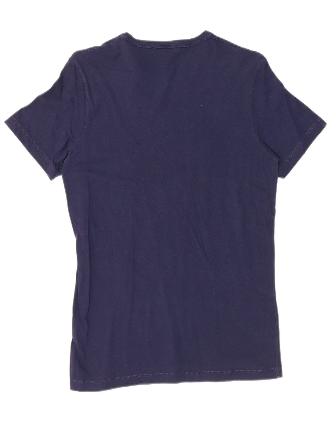 BENETTON Dame Peanuts Grafisk T-Shirt Top UK 10 Small Navy Blue Bomuld