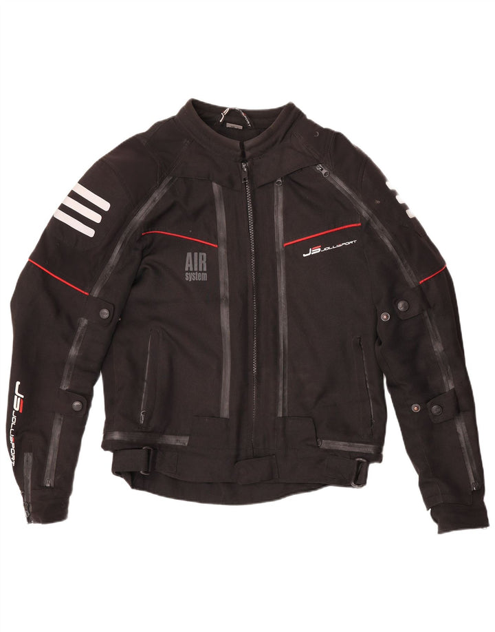 Jollisport Dame Motorcykel Racer Jakke UK 16 Stor Sort Polyester