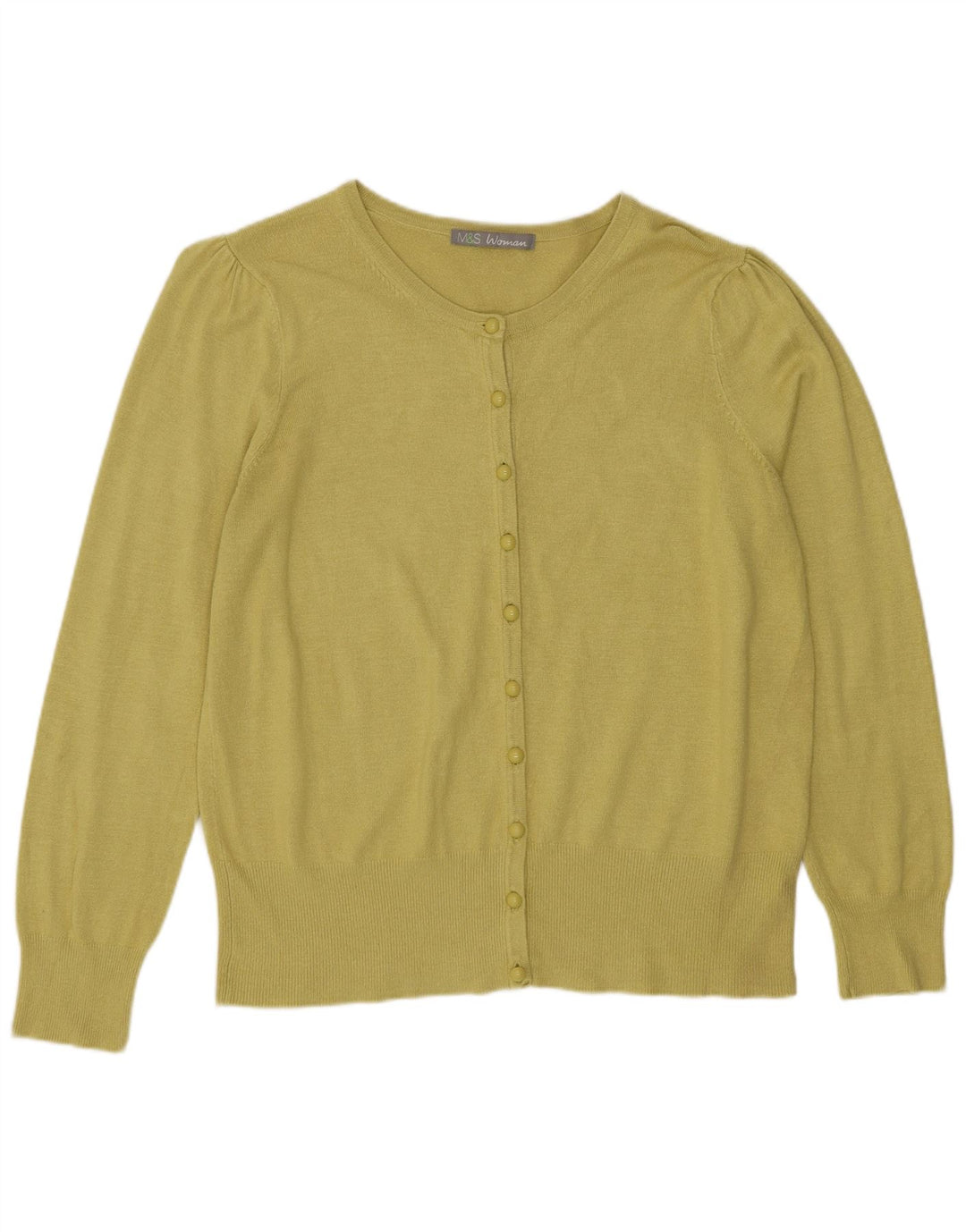 Marks & Spencer Dame Cardigan Sweater UK 14 Medium Green