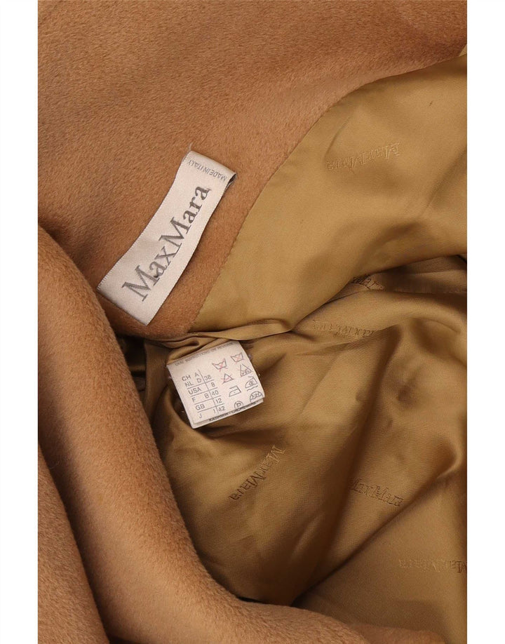 Max Mara Dame Oversized Double Breasted Coat UK 12 Medium Beige