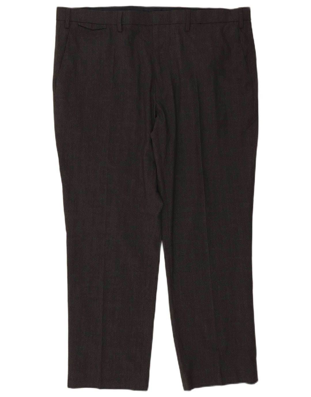 MARKS & SPENCER Herre Regular Fit Chinobukser W40 L28 Grå polyester