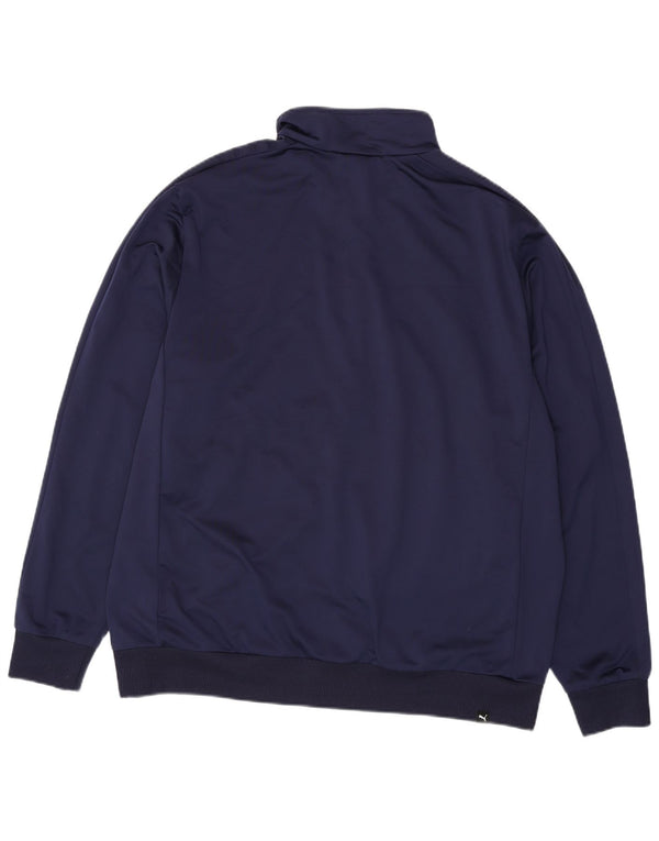 PUMA Grafisk træningsdragt topjakke til mænd 2XL marineblå polyester