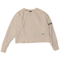 Nike Dame Dri Fit Grafisk Sweatshirt Jumper UK 10 Lille hvid stribet