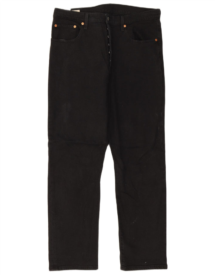 Levi's Herre 501 lige jeans W32 L28 sort bomuld
