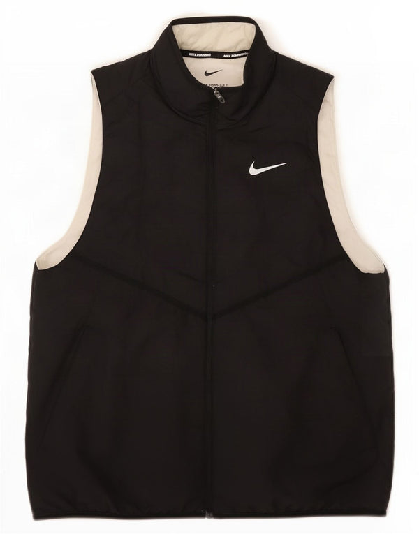Nike Womens Therma-Fit ærmeløs træningsdragt Topjakke UK 14 Medium Sort