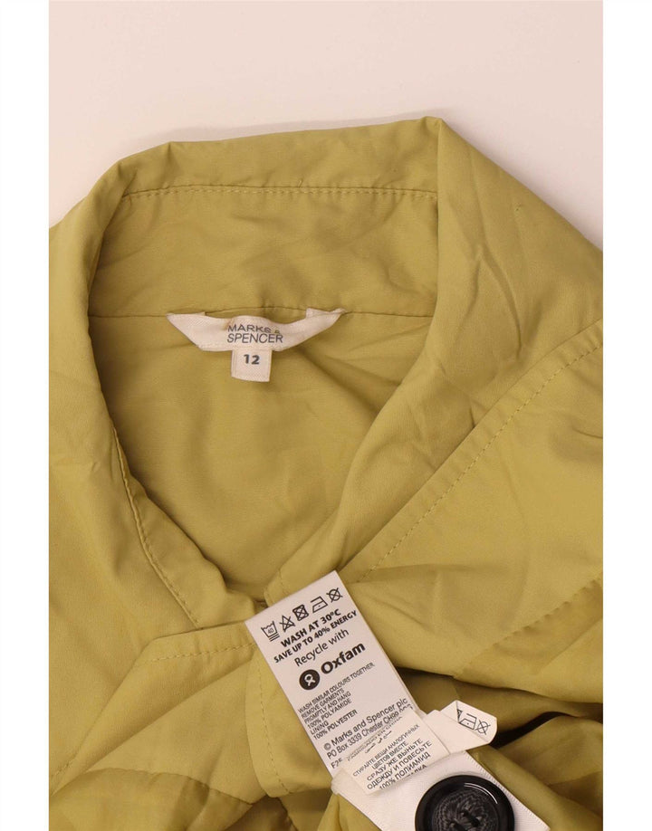 Marks & Spencer Trench Coat til kvinder UK 12 Mellemgrøn polyamid