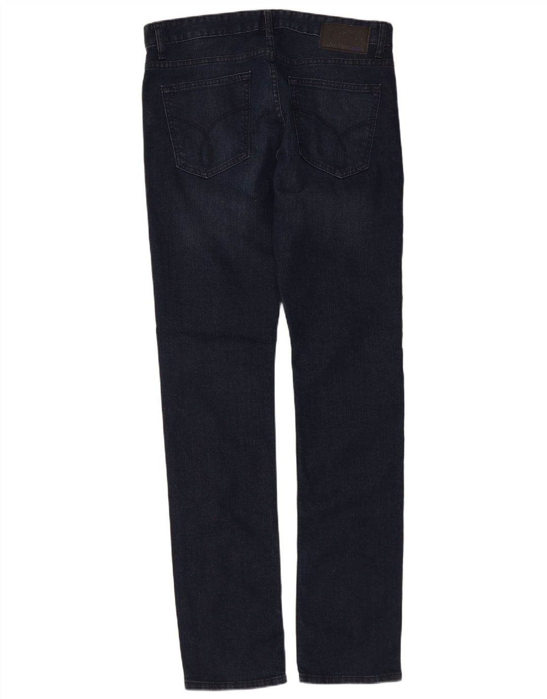 Calvin Klein Dame Slim Jeans W32 L34 Marineblå Bomuld