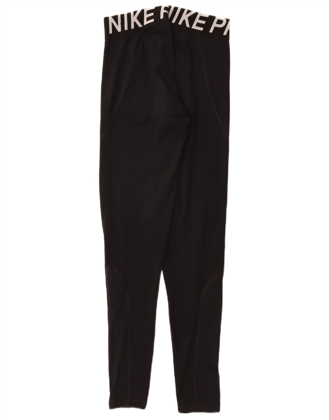 NIKE Dri Fit grafiske leggings til kvinder UK 12 Medium Black Polyester