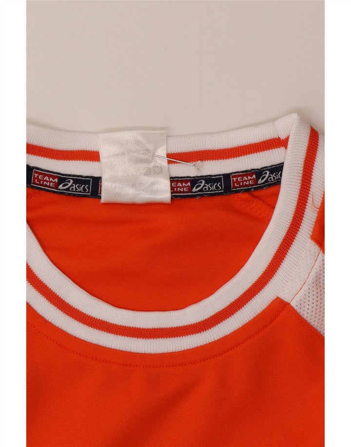 Asics Herre Grafisk T-Shirt Top Stor Orange Colourblock Polyester