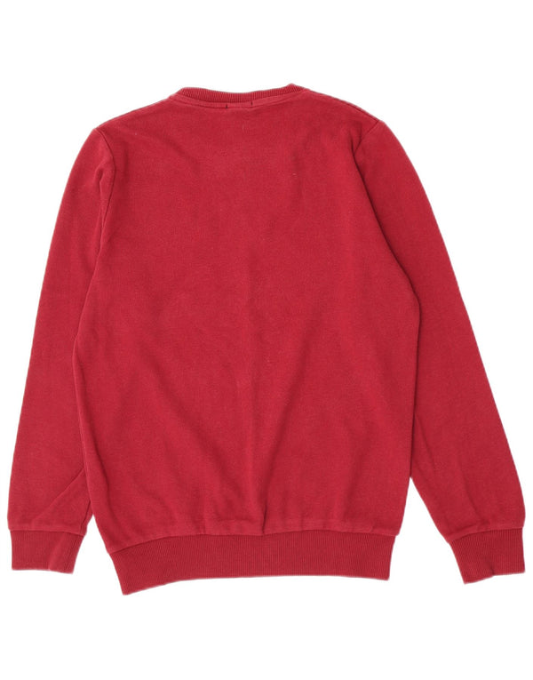 Hugo Boss Herre Regular Fit Sweatshirt Jumper Large Bourgogne Bomuld
