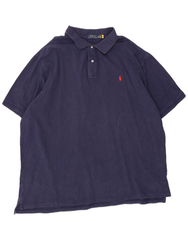 Polo Ralph Lauren Herre høj poloskjorte 3XL marineblå bomuld