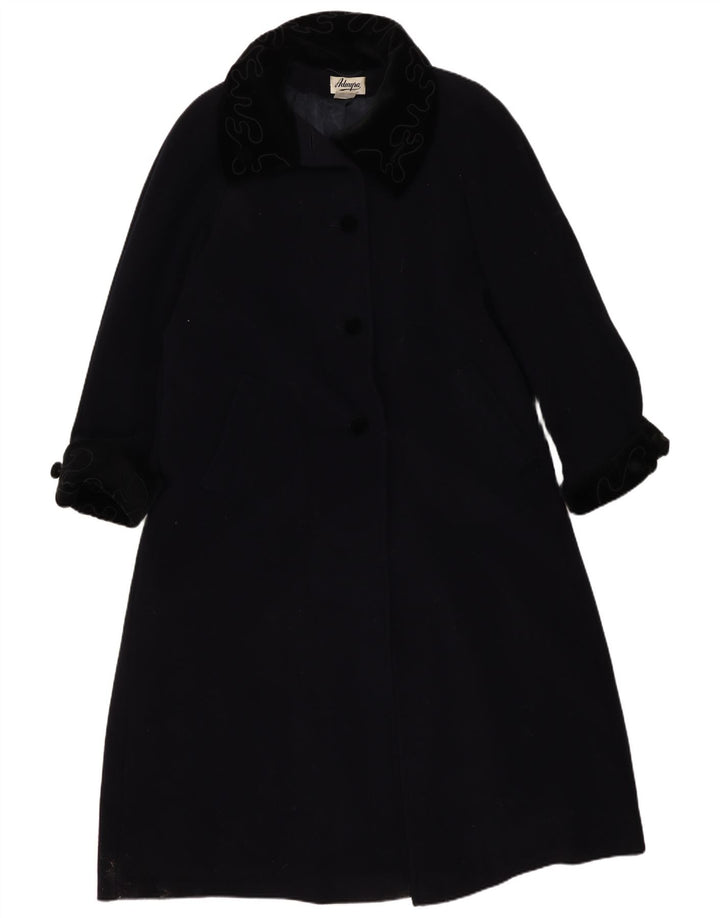 Admyra Dame Oversized Overfrakke UK 18 XL Marineblå Uld