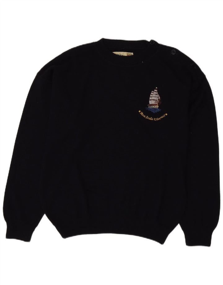 Armata Di Mare Herre Crew Neck Jumper Sweater Large Navy Blue