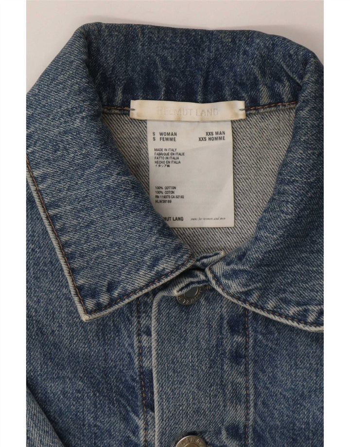 Helmut Lang Dame denimjakke UK 8 Lille Blå Bomuld
