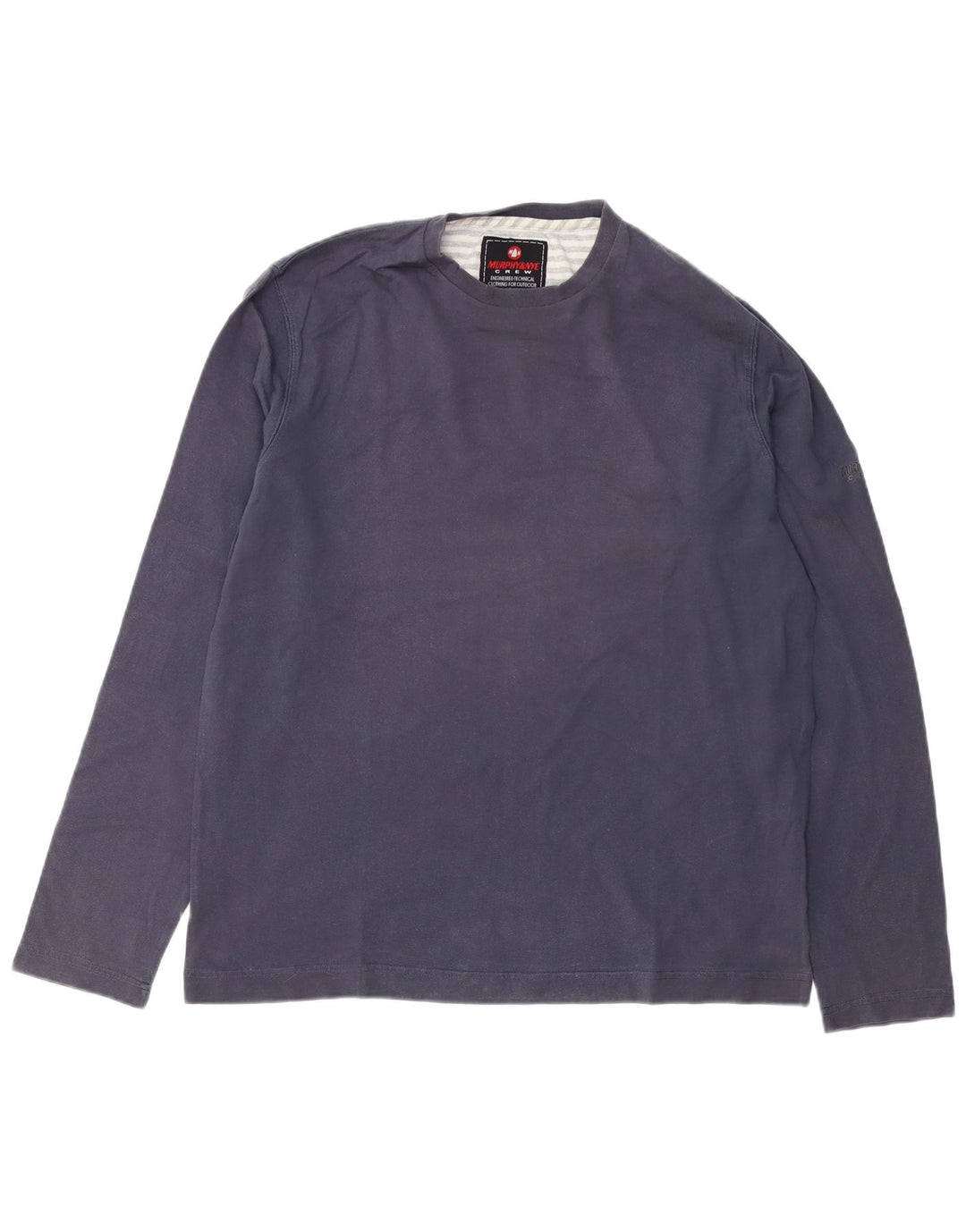 Murphy & Nye Herre grafisk T-shirt langærmet stor marineblå stribet