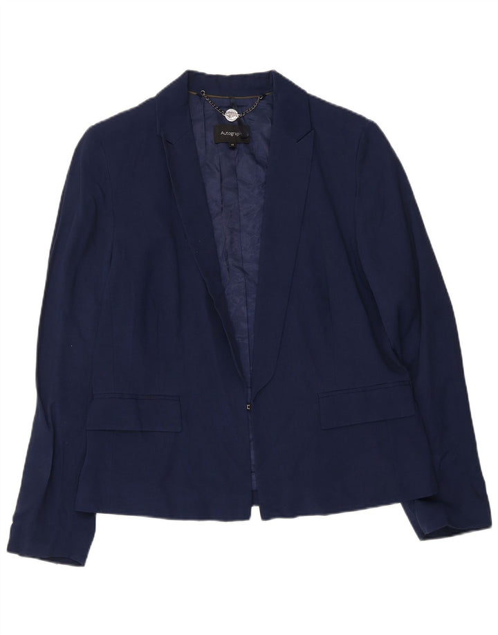 Marks & Spencer Dame Autograph Blazer Jacket UK 12 Medium Navy Blue