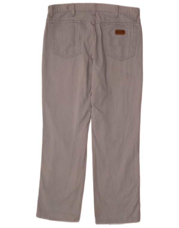Wrangler Mens Texas Straight Casual Trousers W34 L30 Grey Cotton