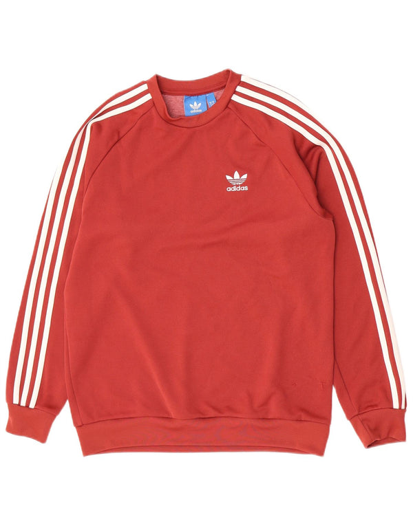 Adidas Sweatshirt Jumper Medium Rød Polyester til mænd