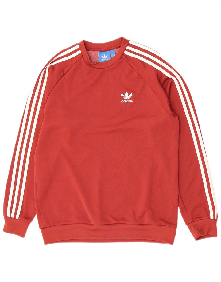 Adidas Sweatshirt Jumper Medium Rød Polyester til mænd