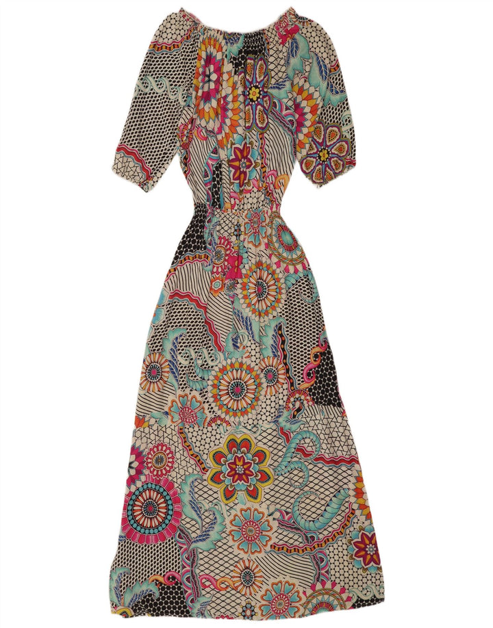 Desigual 3/4 ærmet maxikjole til kvinder EU 40 Medium Flerfarvet blomster