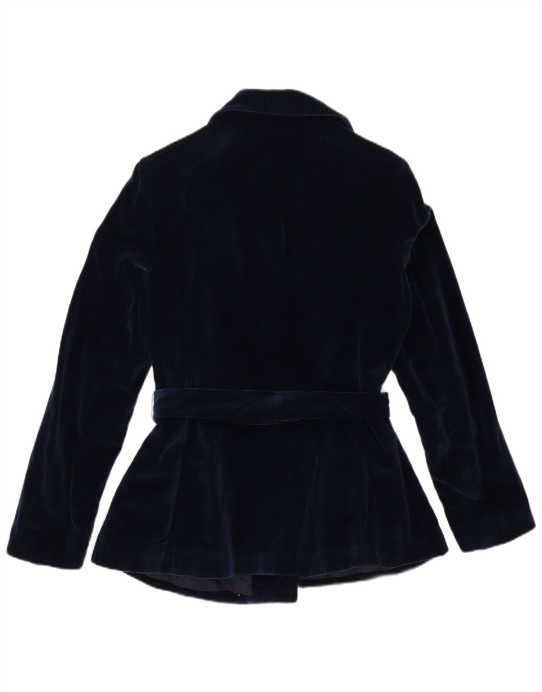 Vintage Dame Velvet Blazer Jacket UK 12 Medium Navy Blue