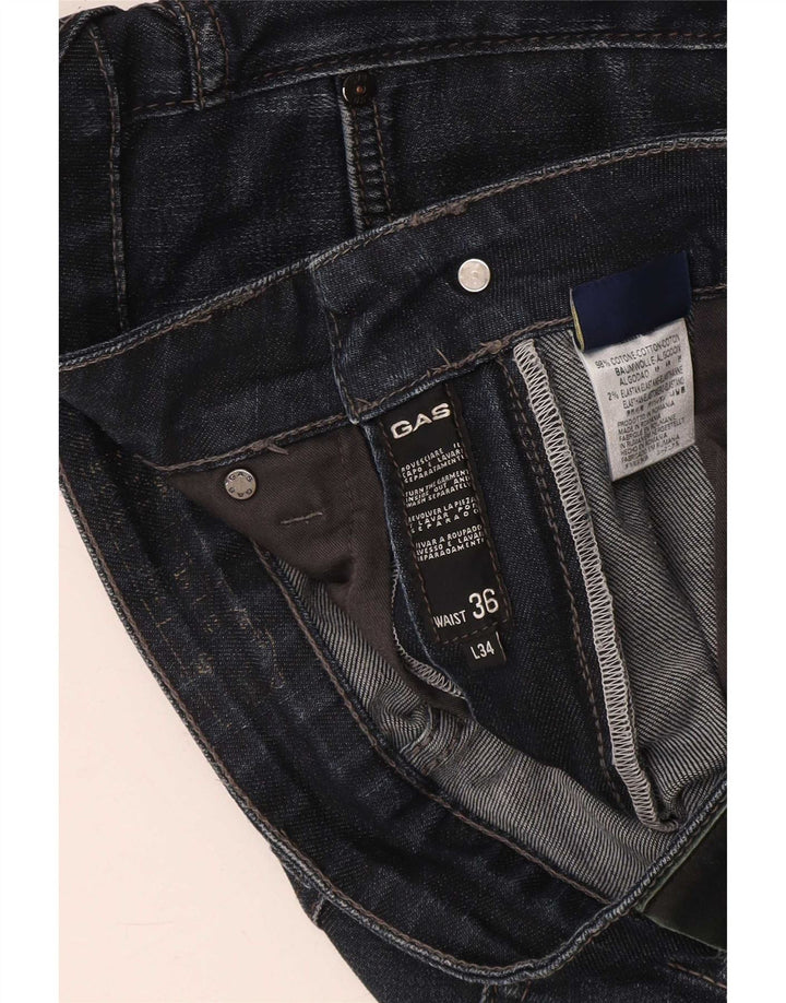 Gas Straight Jeans til mænd W36 L34 Marineblå bomuld