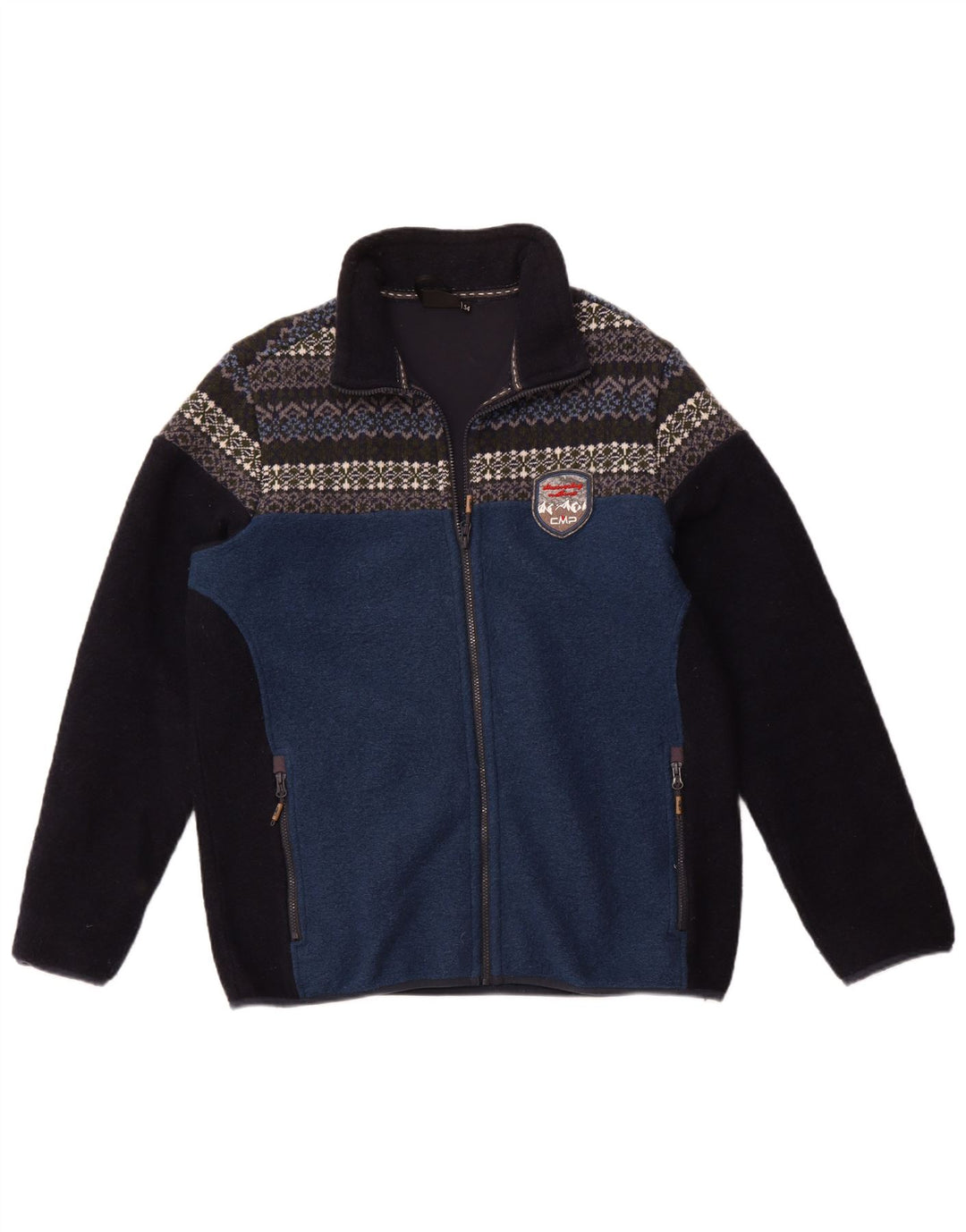 CMP Fleecejakke til mænd EU 54 2XL Blå Colourblock Polyester