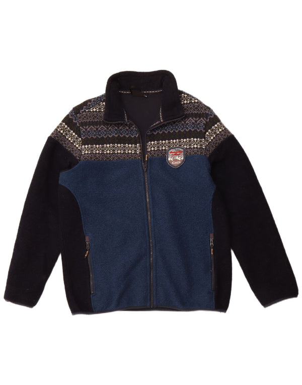 CMP Fleecejakke til mænd EU 54 2XL Blå Colourblock Polyester