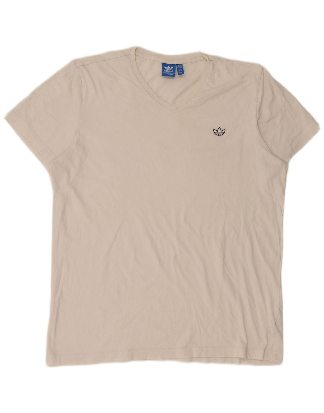 Adidas Herre T-Shirt Top XL Hvid Bomuld