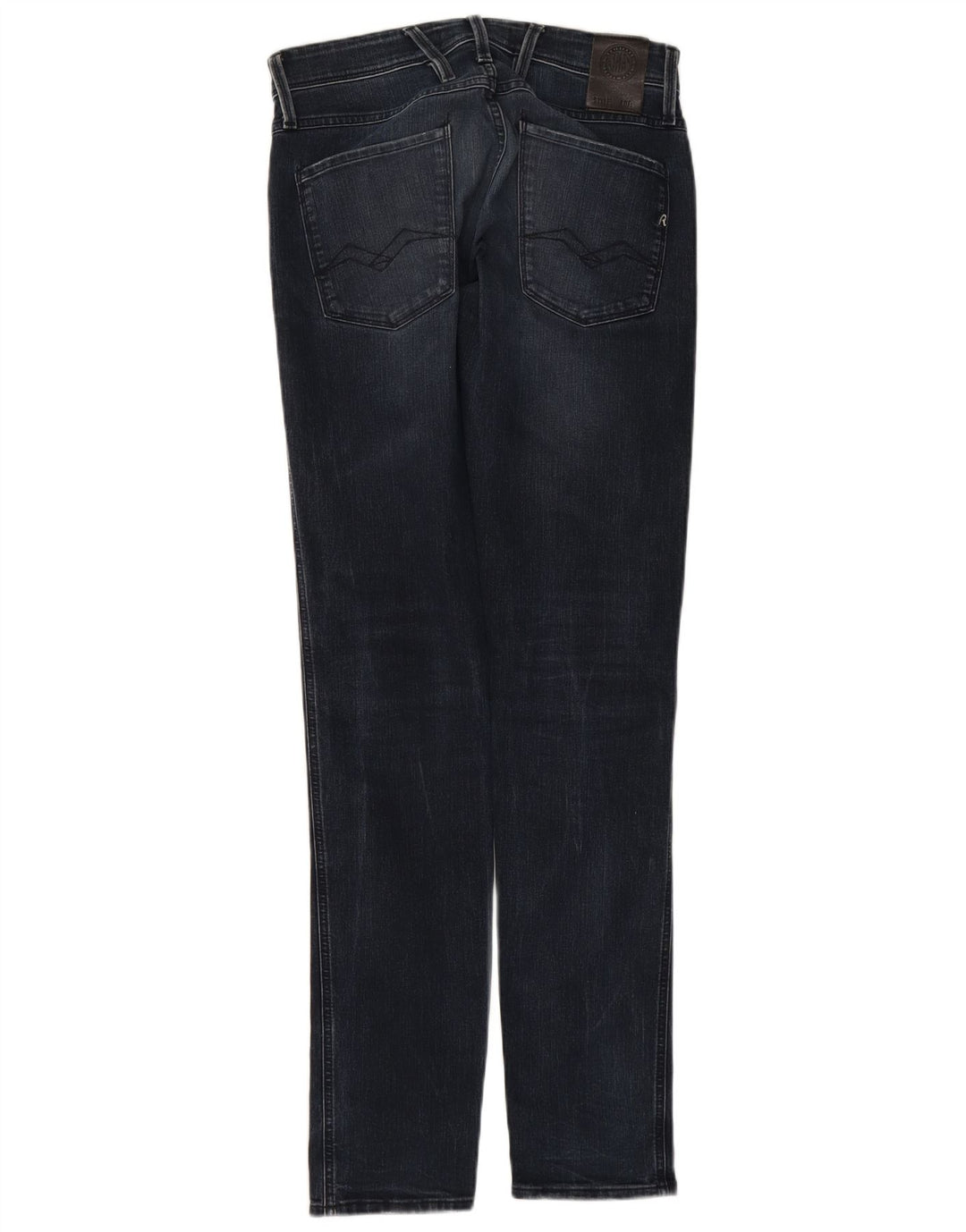 REPLAY Dame Slim Jeans W31 L34 Marineblå Bomuld