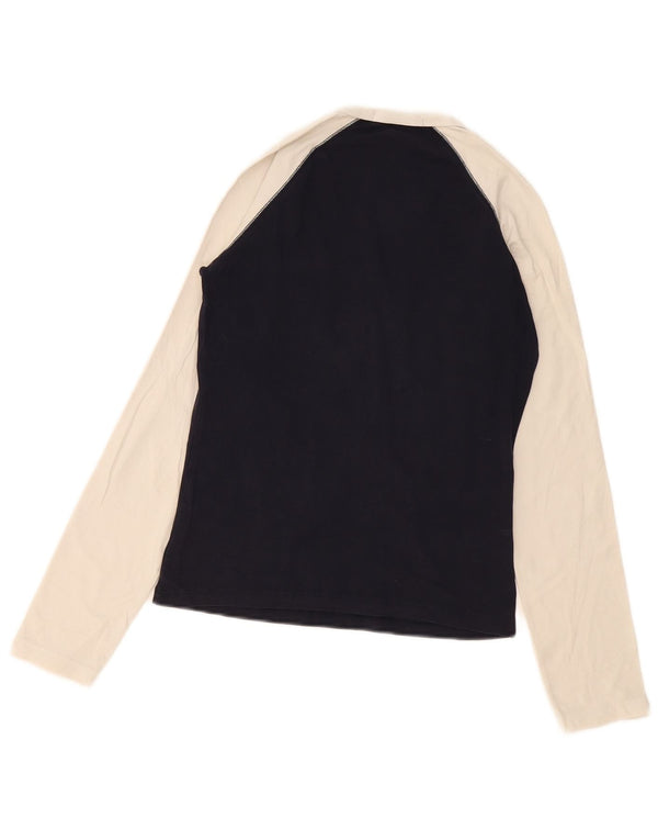Gas Dame Grafisk Top Langærmet UK 12 Medium Navy Blue Colourblock