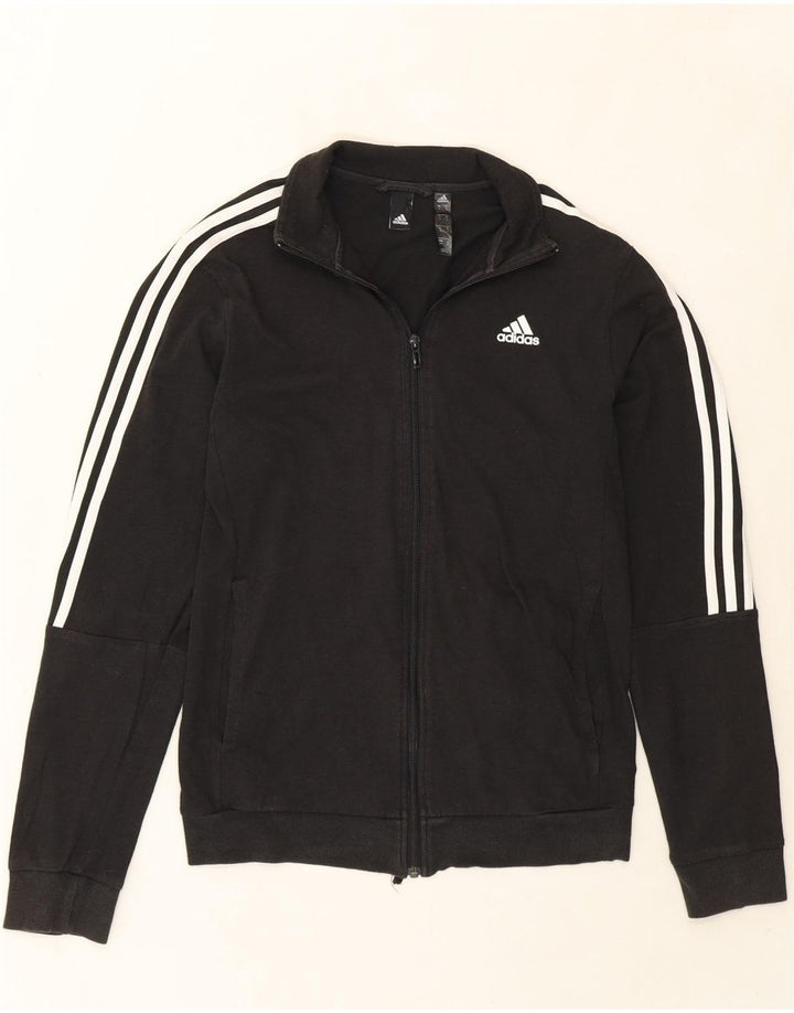 ADIDAS Mens Tracksuit Top Jacket Small Black Cotton Vintage Adidas and Second-Hand Adidas from Messina Hembry 