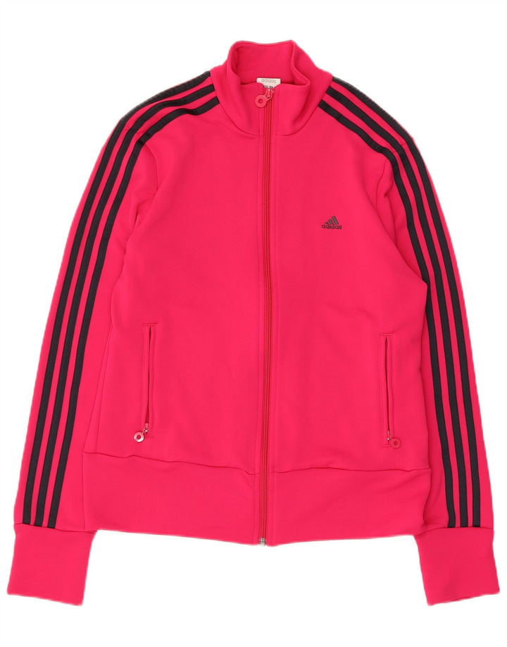 Adidas træningsdragt topjakke til kvinder UK 16 Large Pink Polyester
